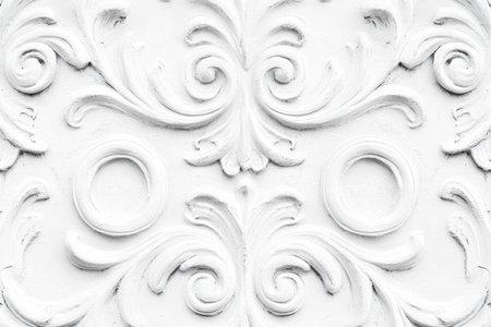 White painted stucco wall background with a rough texture, painted with smooth and intricate brush strokes. The background features soft curves in an elegant pattern, creating a seamless design for text or graphic elements. This texture is suitable as the base of your project to add depth, contrast, and visual appeal, perfect for adding color and detail. --ar 3:2 --v 6.1 Job ID: 9da08a34-58d9-45fa-beb5-1b75dfe1d667の素材