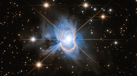 Hubble space telescope photo of the Helix Eye, nebula in universe --chaos 30 --ar 16:9 --v 6.1 Job ID: c06c52a3-0be4-4d2f-a8a2-d33ac012dac9の素材