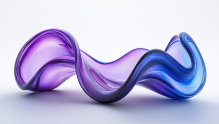 3D render of a fluid wave, in blue and violet colors on a white background, shot from a low angle, close-up, with studio lighting, using Octane rendering, high-resolution photography, high level of detail, high quality, high sharpness, and hyper-realistic style. --ar 53:30 --v 6.1 Job ID: 3210ab16-1dbd-4bb1-8e19-8ab1f7042958の素材
