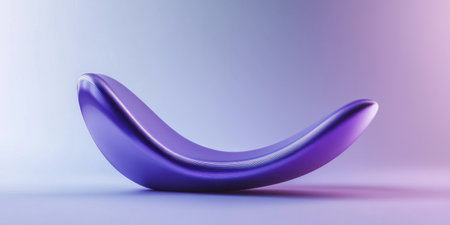3D render, abstract background with a purple curved shape and gradient in a blue color. Minimal modern wallpaper design for a banner or poster. Close-up view. --ar 2:1 --v 6.1 Job ID: 6eb03572-48f2-4c20-a1a3-3fce71bd9a52の素材