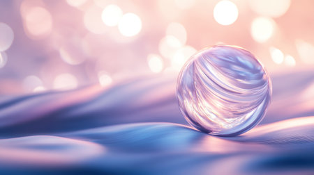 A glass sphere, 3D rendering, in the style of C4D, white background, minimalism, minimalist composition, high resolution, simple background, high detail, professional photography, depth of field, super wide-angle lens, side view, pure color, pure light blue and gray gradient background, soft lighting, perfect ambient light, cinema-grade quality. --chaos 30 --ar 16:9 --v 6.1 Job ID: 0df2506d-e178-414b-9d14-d48dd2773e12の素材