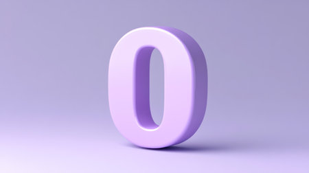 Isometric, minimalist illustration of the number zero, with a light purple background, simple shapes, and an isotype design. Created using 3D rendering software, such as Cinema 4D or Blender, resulting in a high-resolution image. --chaos 30 --ar 16:9 --v 6.1 Job ID: 0d162018-a665-4f83-97cc-c45d3ffcfdbbの素材