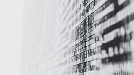 Abstract background with gray lines and digital data on white paper. Abstract technology pattern for web design, business presentation, or tech conference banner. Background of computer code in a gray color. Digital minimalism, 3D rendering. --chaos 30 --ar 16:9 --v 6.1 Job ID: 51f09b8f-38fe-45d9-8f55-cb84571650d4の素材