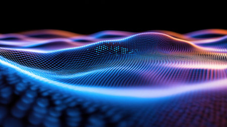 Abstract black and purple background with low-poly shapes, a dark geometric wallpaper design for a technology concept. A black and blue polygonal pattern for a banner, poster, or presentation. High resolution, high detail, hyperrealistic photography, stock photo. --chaos 30 --ar 16:9 --v 6.1 Job ID: 668e311e-1a97-4dc0-baf2-72beebaf0270の素材