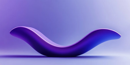 3D render, abstract background with a purple curved shape on a blue gradient background. Modern, minimal wallpaper design template. Simple, modern gradient banner for a presentation mockup, branding concept. 40K resolution, high resolution, sharp focus, depth of field. --ar 2:1 --v 6.1 Job ID: 32b6a4f6-f527-4a8e-b83a-210f9355e648の素材