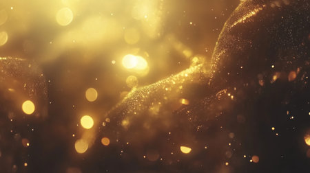 A background of golden glitter, sparkling and shining with bright lights, creates an atmosphere of celebration for the New Year's holiday. The shimmering gold texture adds to its festive charm. This photo is perfect as a backdrop or wallpaper for your social media profile pictures. It symbolizes joyous moments during special events like Christmas, together. --chaos 30 --ar 16:9 --v 6.1 Job ID: d91a0092-c6a5-43ef-b74d-1883b04d294cの素材