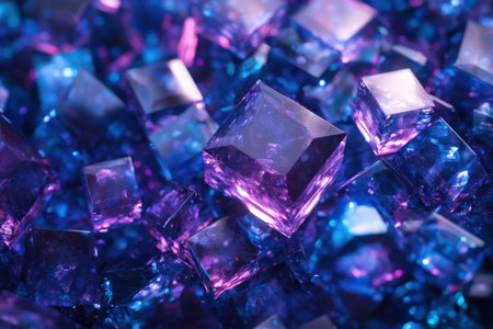 3D render of abstract cubes in motion, in dark blue and purple colors. --ar 3:2 --v 6.1 Job ID: 870a0883-9815-4725-911c-c4b2448b8a0dの素材
