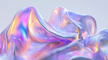 Colorful fluid waves, white background, 3D rendering, colorful liquid waves with a glossy texture, high resolution, high detail, a colorful color scheme, abstract design, futuristic style, digital art, fluid and dynamic lines. The shape of the rainbow-like water forms an S-shaped curve, resembling a river or stream flowing through space. It has an elegant appearance, giving people a sense of tranquility and harmony. --chaos 30 --ar 16:9 --v 6.1 Job ID: 03c528af-1e42-4c15-ab49-fe44962b2ab4の素材