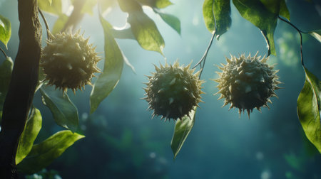 3D illustration of numerous coronavirus particles with a blue background, close-up view. --chaos 30 --ar 16:9 --v 6.1 Job ID: b9dc2815-ef16-4765-9a4a-7de951c2820dの素材