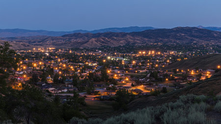 A panoramic view of colorful fireworks lighting up the night sky over mountainous terrain, creating an enchanting and vibrant display of colors against the dark backdrop of distant hills. The composition includes the silhouettes of mountains in the background, adding depth to the scene. --chaos 30 --ar 16:9 --v 6.1 Job ID: a2f457df-4ae0-463c-8520-3ca04c7f49a8の素材