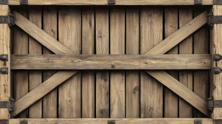 A rustic wooden wall with aged, weathered wood planks, creating an old-world charm and texture. The background is dark brown to give the impression of well-worn pine slats. This design can be used as a textured backdrop for various projects or for backgrounds in product photography. It is a highly detailed photograph captured using a Sony Alpha A7 III camera equipped with a G Master FE 24-70mm f/4 lens at ISO 100, with a shutter speed of 1/400 second, capturing sharp details and textures. --chaos 30 --ar 16:9 --v 6.1 Job ID: 63c5a5be-94d3-469f-aa54-4a9d54653c4dの素材