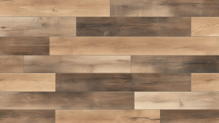 A seamless pattern of aged wooden planks with weathered textures, perfect for rustic and country-inspired designs. The background is a dark brown color, providing an earthy backdrop to the wood grain details. This design would be ideal as a texture or a pattern in various applications where you want that vintage feel. It could be used on wallpaper, backgrounds, web pages, interior decoration, and more, to add depth and character to your projects. --chaos 30 --ar 16:9 --v 6.1 Job ID: 97b2d5cc-2513-4966-8751-f475f6b2d3f5の素材
