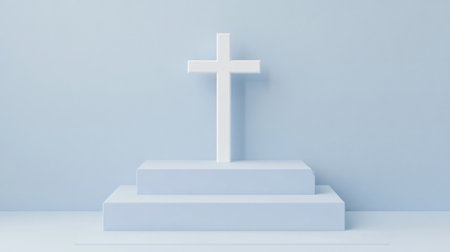 3D render, simple blue background with minimalistic abstract geometric shapes, cubes, and a cross in the center. --chaos 30 --ar 16:9 --v 6.1 Job ID: 515f9c7e-2094-4020-998d-74300ac7f417の素材