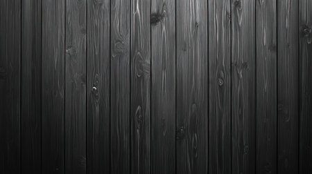 Black wooden background with vertical planks. Dark wood texture banner, dark gray background for the design of product packaging and web presentation. Black-colored wood wall. Wide format, wide-angle lens. --chaos 30 --ar 16:9 --v 6.1 Job ID: 1d070794-17bc-471c-ad7e-f9188002990fの素材