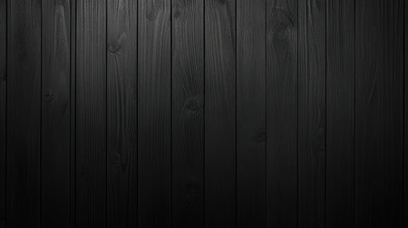 Black wooden background with vertical planks. Dark wood texture banner, dark gray background for the design of product packaging and web presentation. Black-colored wood wall. Wide format, wide-angle lens. --chaos 30 --ar 16:9 --v 6.1 Job ID: 1d070794-17bc-471c-ad7e-f9188002990fの素材