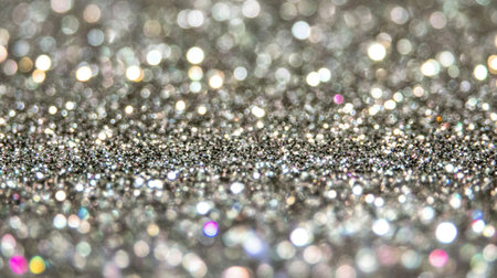 A background of silver glitter and light pastel bokeh lights with copy space for a wedding invitation, holiday party, or other events. Abstract blurred light grey, pink, and blue colors. Shiny and sparkling effect. Photo taken in the style of Canon R3. --chaos 30 --ar 16:9 --v 6.1 Job ID: 048d6798-89e0-4a0c-8978-58cea4750b36の素材