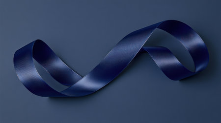Blue ribbon, curved shape, flat design, simple background, high resolution, professional photography. High-quality 3D rendering of blue ribbons with soft edges floating in the air on a solid-color background. The ribbons create an elegant and dynamic pattern that adds depth to the composition. This image is suitable for various creative projects like graphic designs or digital illustrations. --chaos 30 --ar 16:9 --v 6.1 Job ID: cf22a36e-3b65-4894-9059-03edbdc0ce65の素材