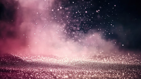 Blush and silver glitter background with bokeh lights for festive design or party. --chaos 30 --ar 16:9 --v 6.1 Job ID: 2c63f0d5-435f-465b-aa4b-5e083140f897の素材