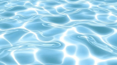 A close-up of the surface of an ocean, with light blue water and blurred sunlight in the background. The focus is on gentle ripples in the sea's texture, creating a serene and tranquil atmosphere. This scene captures the beauty of nature's vastness through its soft lighting and tranquil mood. --chaos 30 --ar 16:9 --v 6.1 Job ID: 8825db5e-d39e-45b5-8453-a93a7a7f6136の素材