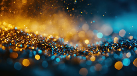 New Year background with fireworks and golden glitter bokeh, banner design, copy space concept. New year celebration banner for card or poster template. New Year's Eve party decoration, stock photo with 2/3 space for text. --chaos 30 --ar 16:9 --v 6.1 Job ID: 8d60bf3b-2ca7-4c4d-9b2b-03f5137d7094の素材