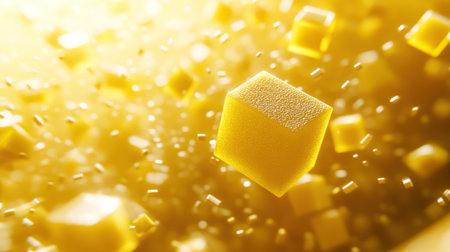 Yellow cubes flying on a yellow background, with motion blur, in a minimalistic style, with a flat design, 3D rendering, in the style of cinema4D, in a cartoon style, with low-poly elements, using simple shapes, with an orange gradient, in high resolution. --chaos 30 --ar 16:9 --v 6.1 Job ID: 089832d2-636a-4995-a1a2-0d03e8ceb6c0の素材