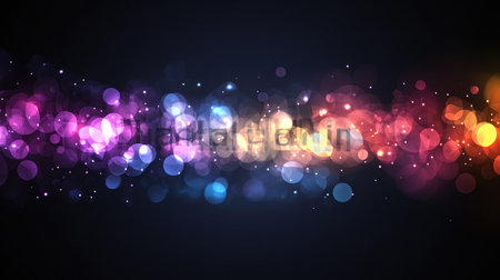 A vibrant and festive background with sparkling lights, stars, and glittery sparkles in shades of blue, purple, gold, red, pink, orange, white, yellow, green, silver, and black, creating an atmosphere filled with joyous celebration for Christmas or other special events. The scene is illuminated by the bright glow from multiple glowing light rays emanating outwards from a central point. This dynamic composition adds energy to your design projects while evoking warmth and happiness during holiday celebrations. --chaos 30 --ar 16:9 --v 6.1 Job ID: 2432a6f2-1c2a-4e96-959b-a3228f33419dの素材