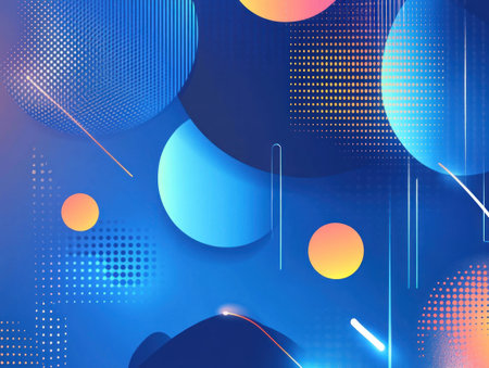 Blue background with light, abstract shapes, and glowing sun rays. --ar 4:3 --v 6.1 Job ID: c5699c4b-8df9-4256-ab7c-27cc5799a17eの素材