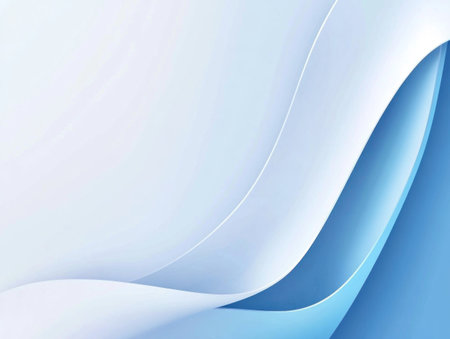 Abstract blue background with glowing light effects and curved lines, creating an elegant atmosphere for presentation or design elements. The image is high-resolution, capturing the beauty of the abstract blue background. It features a white glow on one side, adding depth to the composition. This style gives it a modern feel while maintaining simplicity and sophistication. --ar 4:3 --v 6.1 Job ID: 7a81e00b-0dcc-4011-82f1-7efdfdcf5e53の素材