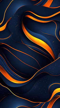 Abstract orange and navy blue lines with golden details, in the style of an iPhone wallpaper. --ar 71:128 --v 6.1 Job ID: 85cee90c-3205-4562-ac85-ab1dd9dfa9e9の素材
