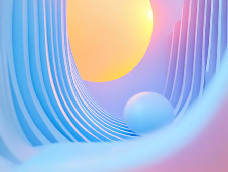 Blue background with light, abstract shapes, and glowing sun rays. --ar 4:3 --v 6.1 Job ID: c5699c4b-8df9-4256-ab7c-27cc5799a17eの素材