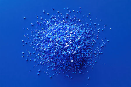 Abstract minimalistic 3D render of blue cube particles on a royal blue background, simple design. --ar 3:2 --v 6.1 Job ID: 996e7773-d742-4c3b-86bc-1c83fcd69e92の素材