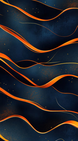 Abstract orange and navy blue lines with golden details, in the style of an iPhone wallpaper. --ar 71:128 --v 6.1 Job ID: 85cee90c-3205-4562-ac85-ab1dd9dfa9e9の素材