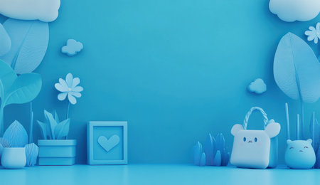 Blue background with simple shapes, blue rectangular icons, flat illustration style, minimalism, 3D rendering, high resolution, high detail, high quality --ar 26:15 --v 6.1 Job ID: 24712e5f-9755-4bd5-ae93-86823ecca88fの素材