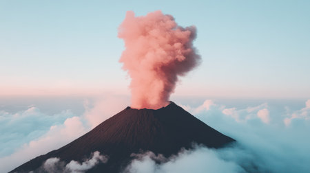 An erupting volcano, a dusky sky, dramatic lighting, and an epic fantasy scene. --chaos 30 --ar 16:9 --v 6.1 Job ID: 2bdeb415-a466-4458-b46c-45dfba62652dの素材