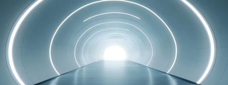 Abstract white background with curved lines, 3D rendering. Monochrome futuristic geometric wallpaper design for presentation or poster, motion blur effect. White spiral tunnel. Vector illustration of a minimalist modern architecture concept. 8K, ultra-detailed, masterpiece, best quality, depth of field, high resolution. --ar 8:3 --v 6.1 Job ID: 4936955b-b2ca-4183-9325-b8870a4badf6の素材
