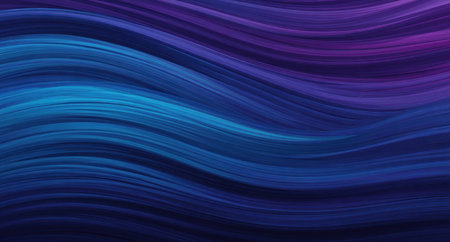 Abstract flowing waves in shades of blue and purple, creating a dynamic and textured gradientの素材