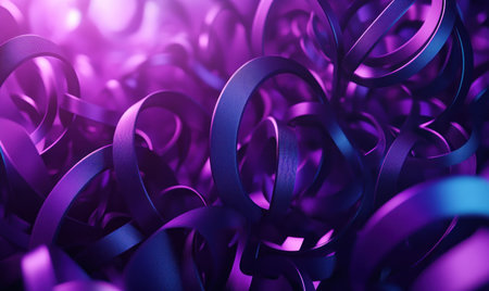 3D render of abstract futuristic twisted shapes with spheres on a purple background, 2D illustration style, simple, modern, gradient colors, high resolution, purple and blue theme, Octane rendering, Cinema 4D, Blender, high detail. --ar 5:3 --v 6.1 Job ID: ea67a15f-04bf-434e-aa32-dff26f87112dの素材