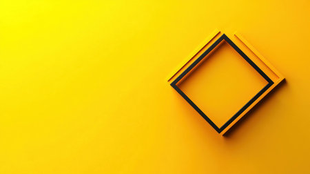 3D rendering of a square frame icon on a yellow background, minimalist design, simple. --chaos 30 --ar 16:9 --v 6.1 Job ID: c6fdae2d-6784-4c25-a041-7512f65c1f2dの素材