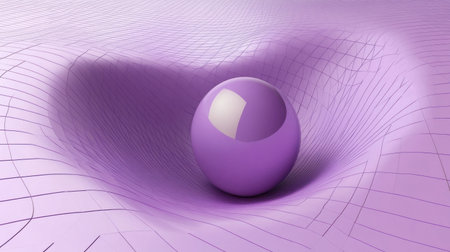 3D render of a purple grid with a pink ball rolling down the hill, in the style of a cartoon. --chaos 30 --ar 16:9 --v 6.1 Job ID: 3ebc5a63-efc6-48cc-9e9d-6b3cbac3e05aの素材