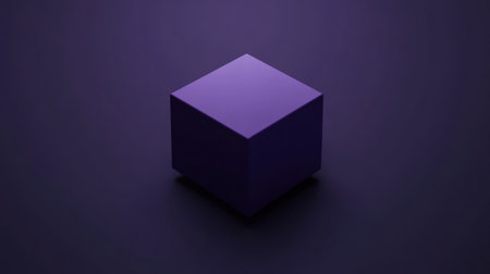 3D render of a purple isometric cube with a minimalistic design, dark background, low-poly style, created in Blender or Cinema 4D. --chaos 30 --ar 16:9 --v 6.1 Job ID: e958d18e-3294-428a-9982-58bde8cbdd6fの素材