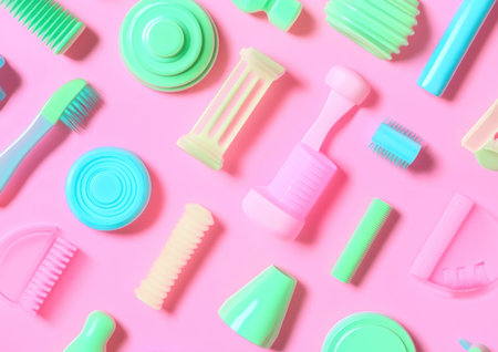 3D render of colorful geometric shapes and objects on a pink background, with green and blue pastel colors, a minimalistic composition, soft shadows, matte surface texture, and a perspective camera angle. --ar 7:5 --v 6.1 Job ID: 3b9684a0-7fbb-4e2e-b6cc-c8e3742917dbの素材