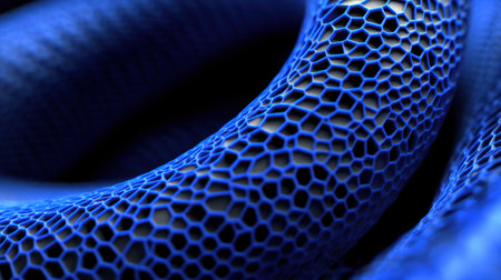 3D render of a blue, glowing neural network on a dark background, macro shot. --chaos 30 --ar 16:9 --v 6.1 Job ID: f0a25ba7-f07f-410e-be08-f694c7de324eの素材