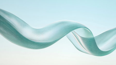 Abstract blue ribbon on a background, flat design, simple shapes, minimalistic style, blue gradient background, smooth curves, vector illustration, 3D rendering, Adobe Illustrator, simple composition, wide-angle lens, sharp focus. --chaos 30 --ar 16:9 --v 6.1 Job ID: 85503a1c-5a86-49e9-af06-8c885498ae4aの素材