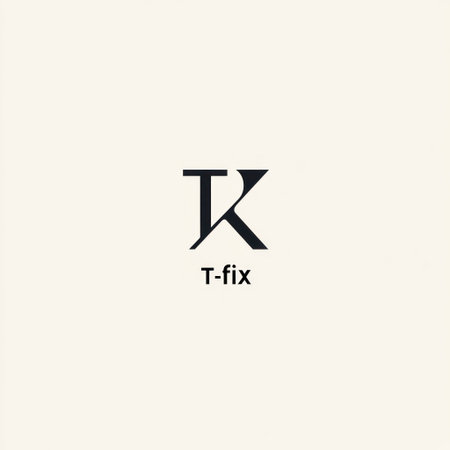 A simple vector graphic design of the full-length "T-fix" logo on a white background, designed for t-shirt printing with clean lines and minimalistic elements. The text is centered in an elegant font against a solid color backdrop, creating a sleek and modern look suitable for all backgrounds. --v 6.1 Job ID: 9652cd7b-e529-459c-b315-34cbff9eab55の素材