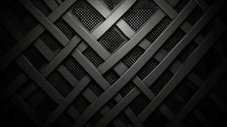 Black geometric background with abstract patterns and shadows, creating an elegant wallpaper for web design or graphic designs. The pattern of squares creates depth in the composition, providing a modern aesthetic. Black geometric background with copy space. --chaos 30 --ar 16:9 --v 6.1 Job ID: bf594b34-5b31-49a3-a212-18681a768edaの素材