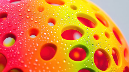 Close-up of a colorful, plastic 3D-printed object with intricate patterns, highlighting the detailed textures and vibrant colors against a bright background. The focus is on capturing details like light reflections or shadows to highlight the depth of texture in a high-resolution image. --chaos 30 --ar 16:9 --v 6.1 Job ID: 8eedaebc-6049-4d58-9f54-26de97e56ffbの素材
