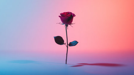 Beautiful pink rose on a pastel background, with pink and purple colors, a blurred background, suitable for a Valentine's Day card design, high-resolution photography, and insanely detailed --chaos 30 --ar 16:9 --v 6.1 Job ID: 24114851-ea90-42e1-b67b-876efe4071c9の素材