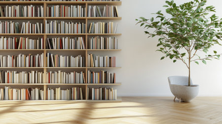 White wall background, living room with grey sofa and bookshelf, minimalist style, wooden floor, plant in pot on the side of sofa, modern home interior design, wide-angle shot, high-resolution photography, insanely detailed, fine details, isolated plain white color background, stock photo realism, sharp focus, natural lighting. --chaos 30 --ar 16:9 --v 6.1 Job ID: ad2c0e72-afda-4c7f-b2d9-2edd31632b95の素材