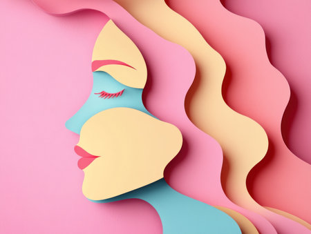 Abstract pink background with wavy shapes, simple and minimalistic style, pastel color palette, digital art in the style of Cprt360, cute paper cutout style. --ar 4:3 --v 6.1 Job ID: c7c34fa9-2f47-403e-ad62-0822edf209bfの素材