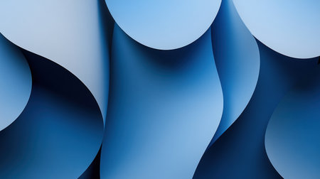 Blue background with smooth curves, vector illustration, flat design, simple shapes, minimalist style, elegant and professional presentation, dark blue color scheme, high-resolution, professional photograph. --chaos 30 --ar 16:9 --v 6.1 Job ID: 2825f5df-1210-4d63-bf01-2673ffd29c99の素材
